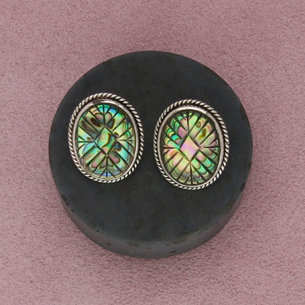 ⚡clearance⚡ peyote bird sterling silver carved abalone post earrings